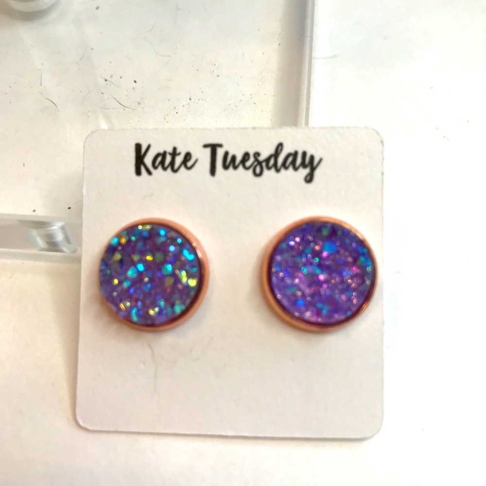 Druzy Stone Stud Earrings